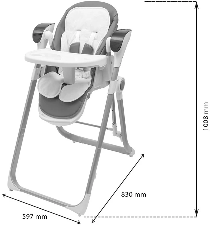 Vaikiška kėdutė 2in1 SMART New Baby pilka