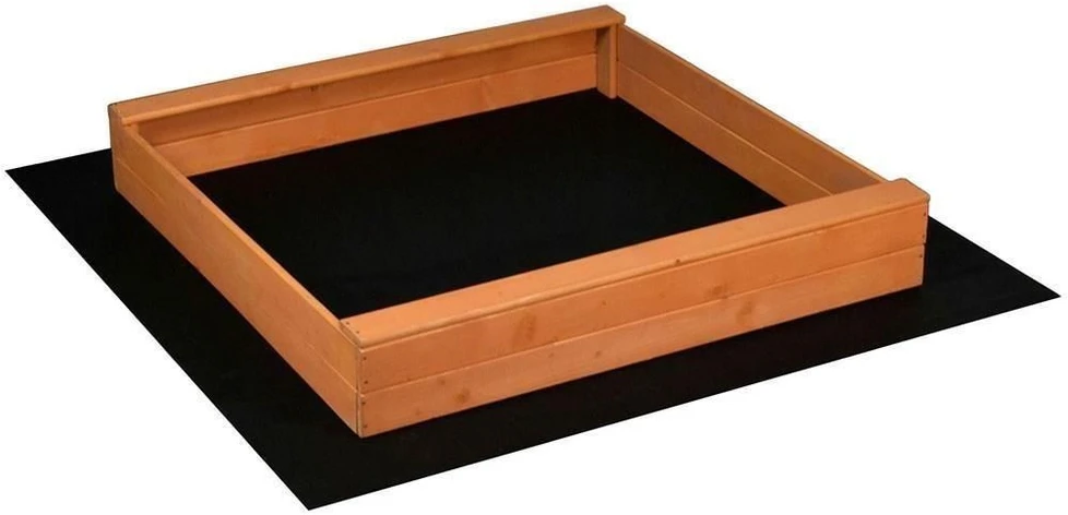 Vaikiška medinė smėlio dėžė su baldakimu Baby Mix 120x120 cm raudona-balta
