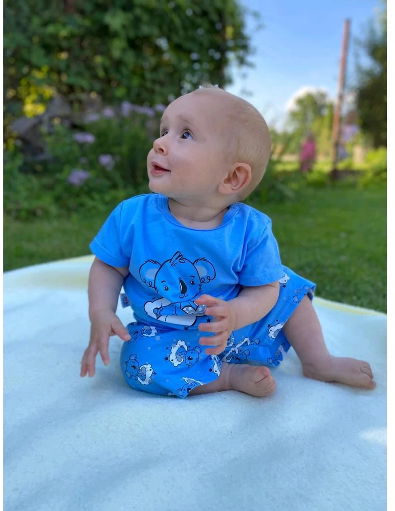 Vaikiška vasarinė pižama New Baby Dream mėlyna, dydis 62 (3-6 mėn.)