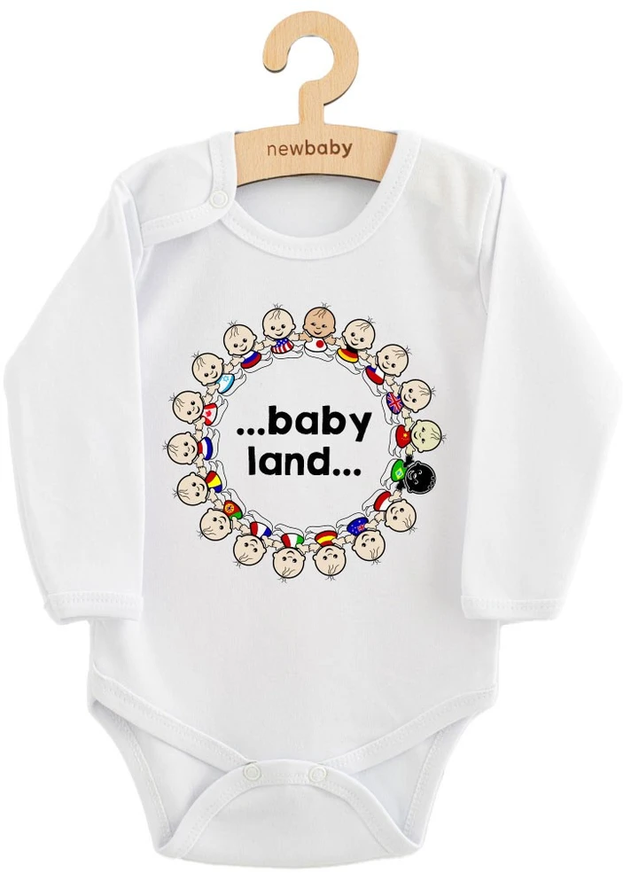 Vaikiškas atspausdintas bodis New Baby ...baby land...