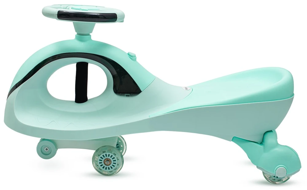 Vaikiškas Baby Mix G-Force žalias paspiriamas automobilis su LED apšvietimu ir gravitacijos varikliu