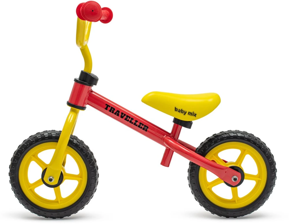 Vaikiškas balansinis dviratis Baby Mix Traveller, raudonas