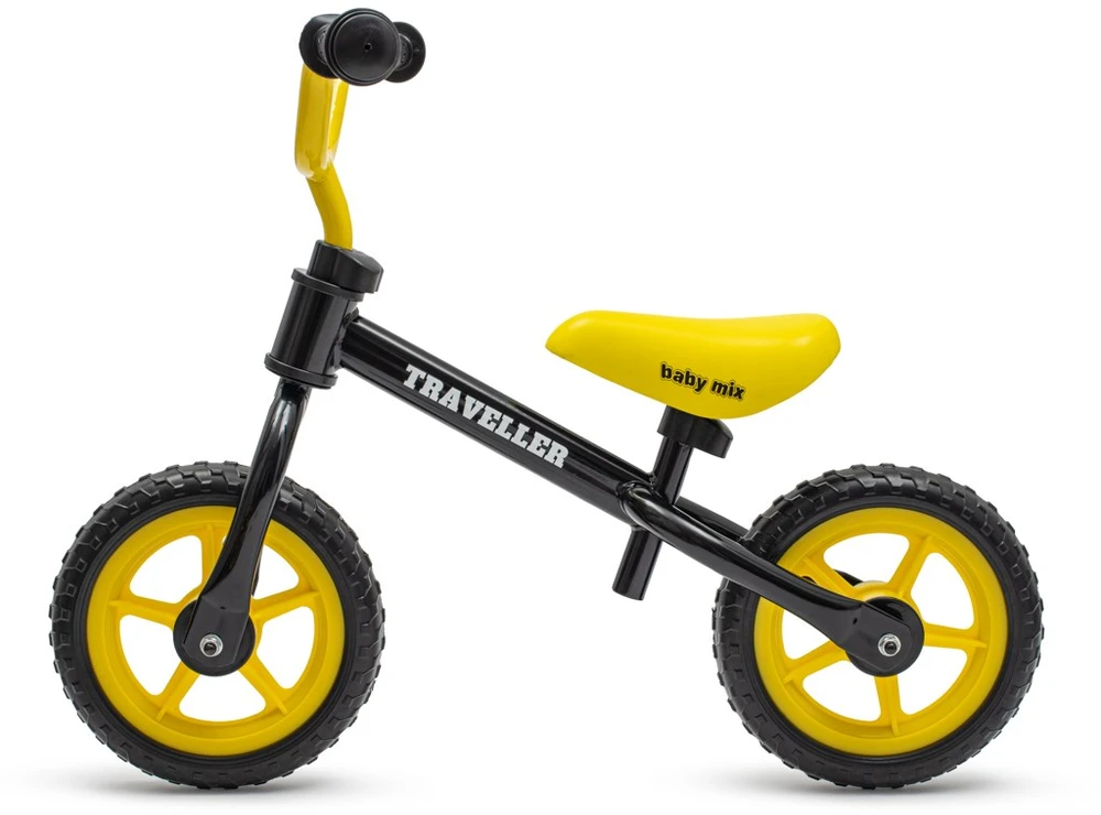 Vaikiškas balansinis dviratis Baby Mix Traveller juodas