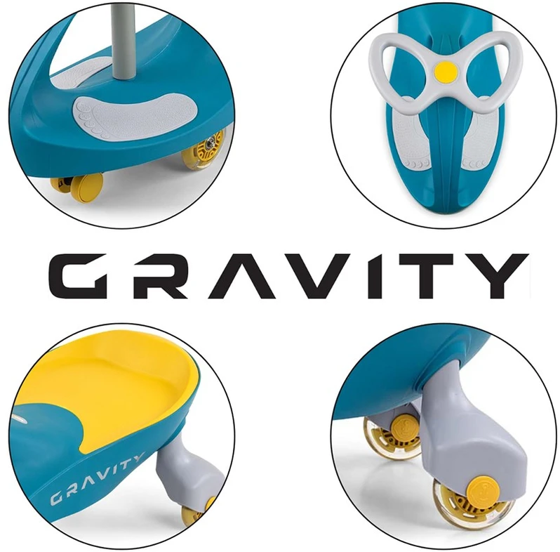 Vaikiškas balansinis dviratis Gravity Milly Mally žaliai geltonas
