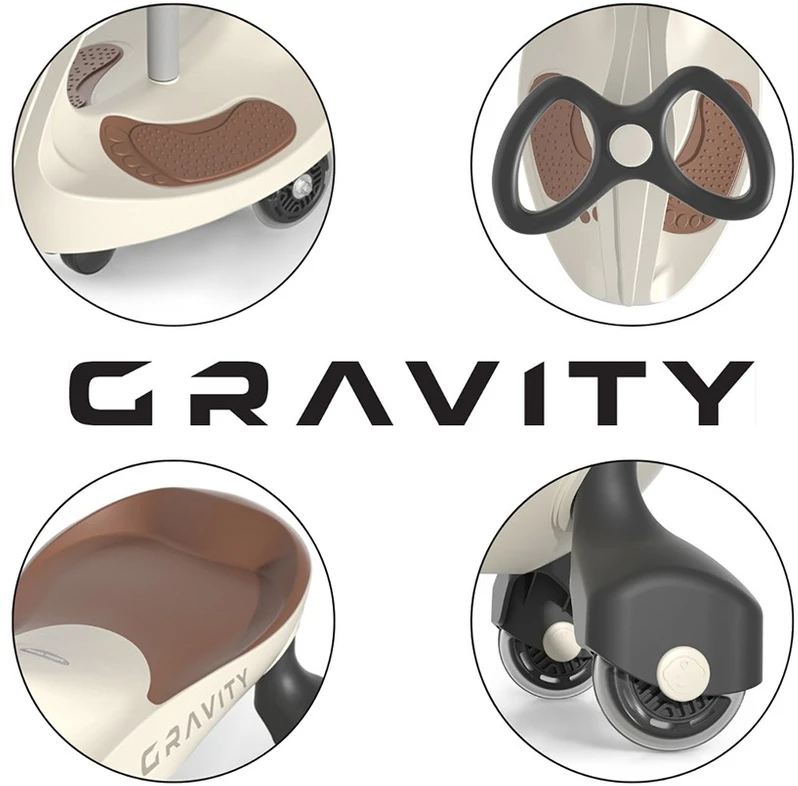 Milly Mally Jeździk „Gravity Ride-On“ smėlio-rudos spalvos