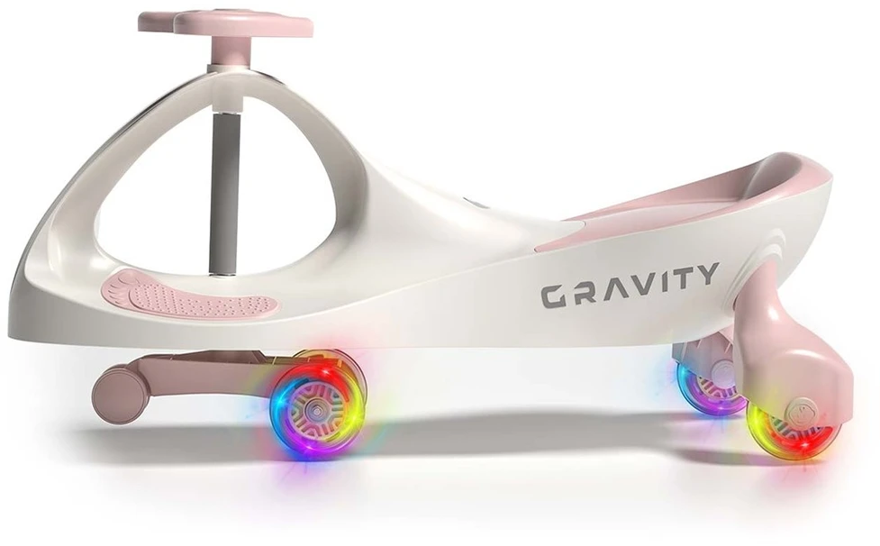 Milly Mally Jeździk „Gravity Ride-on“ kreminės-rožinės spalvos vežimėlis
