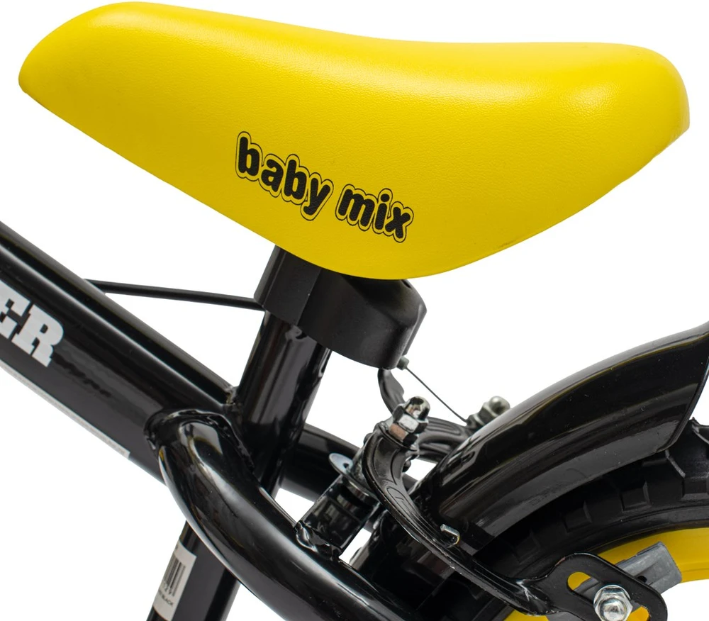 Vaikiškas balansinis dviratukas su stabdžiu Baby Mix Traveller juodas