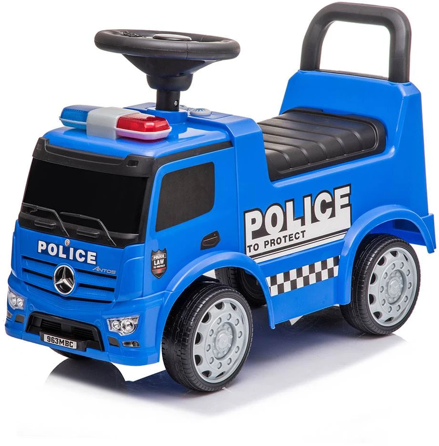 Vaikiškas dviratis su garsais Mercedes Baby Mix POLICE mėlynas
