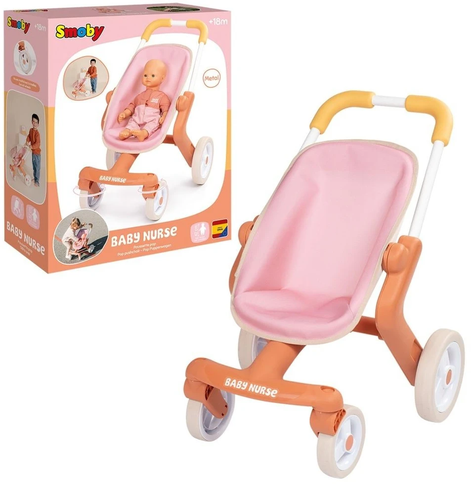 Vaikiškas lėlių vežimėlis Smoby Baby Nurse 42 cm lėlėms