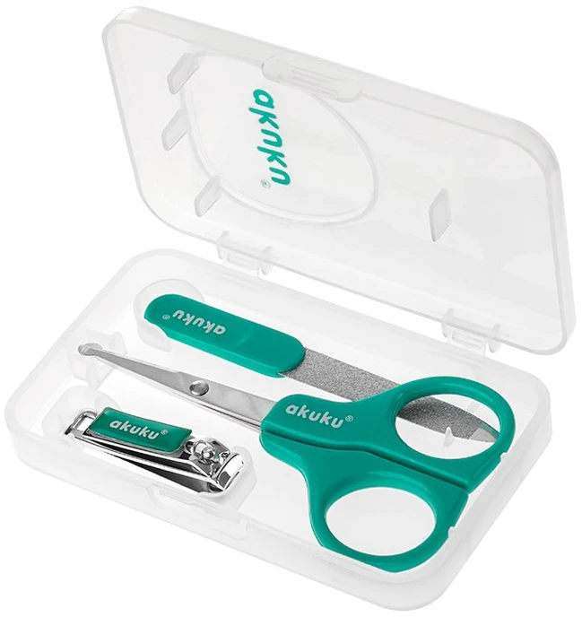 AKUKU kūdikių nagų priežiūros rinkinys MINT, A0040
