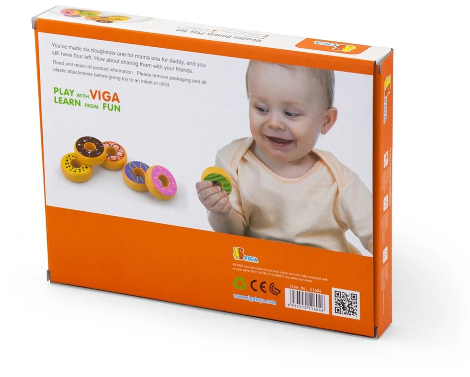 Viga medinės spurgos „Donata 6 PCS“
