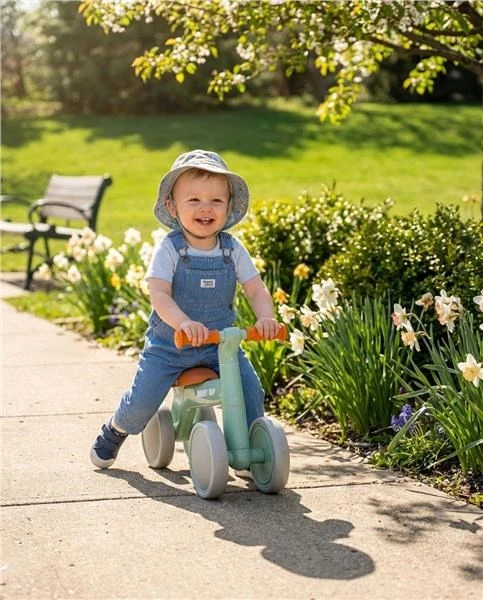 Vaikiškas paspirtukas Baby Mix Baby Bunny Hop Ultralight žalias