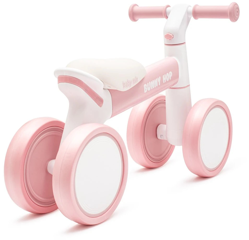 Vaikiškas paspirtukas Baby Mix Baby Bunny Hop itin lengvas rožinis
