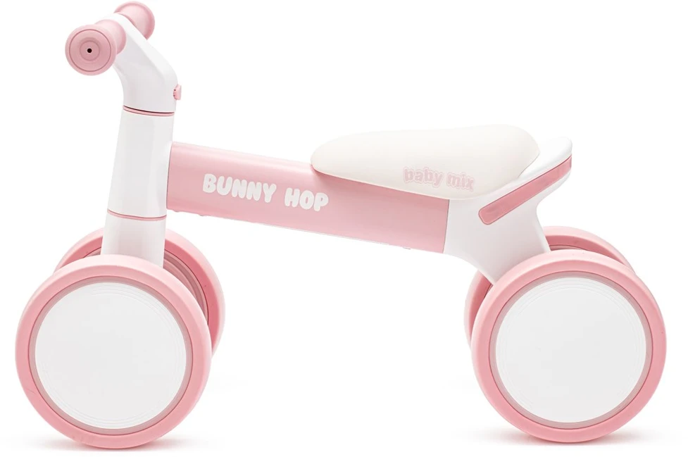 Vaikiškas paspirtukas Baby Mix Baby Bunny Hop itin lengvas rožinis