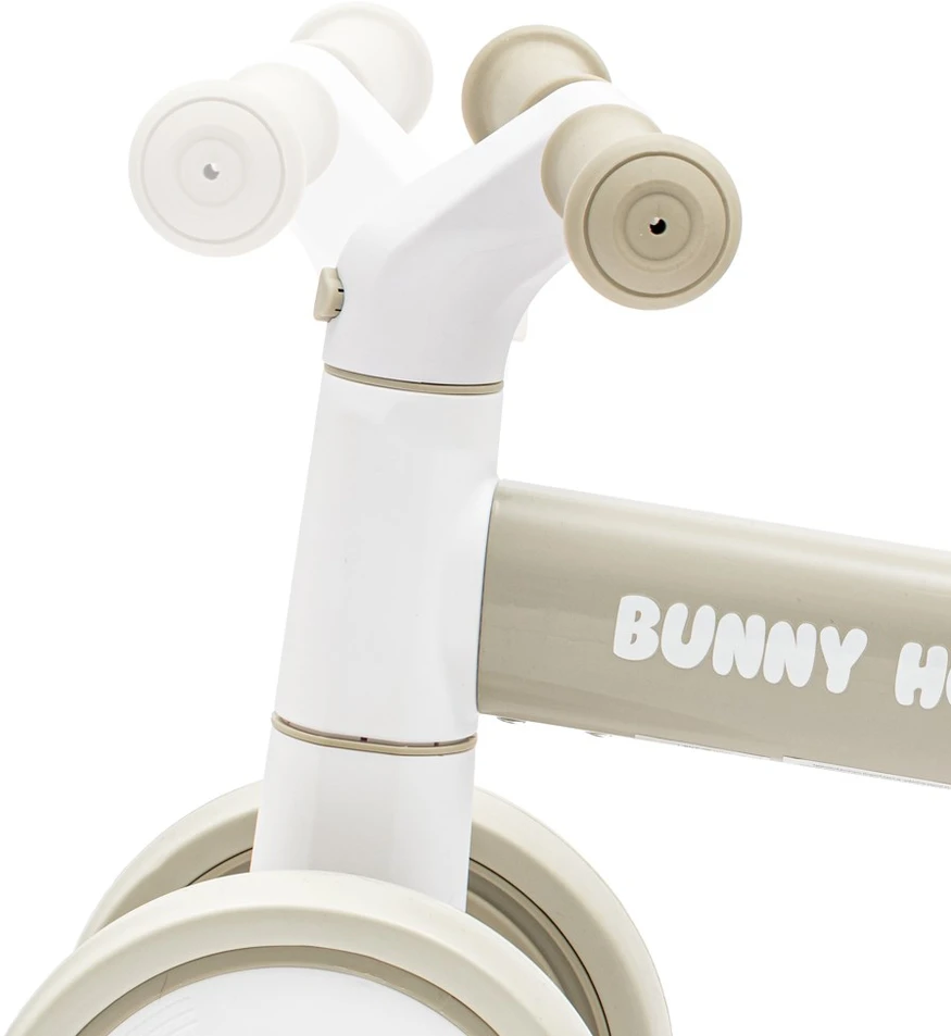 Vaikiškas paspirtukas Baby Mix Baby Bunny Hop itin lengvas šiltos pilkos spalvos