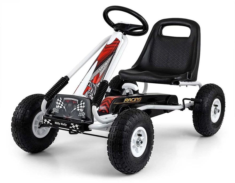 Milly Mally Thor pedalinis gokartas, baltas
