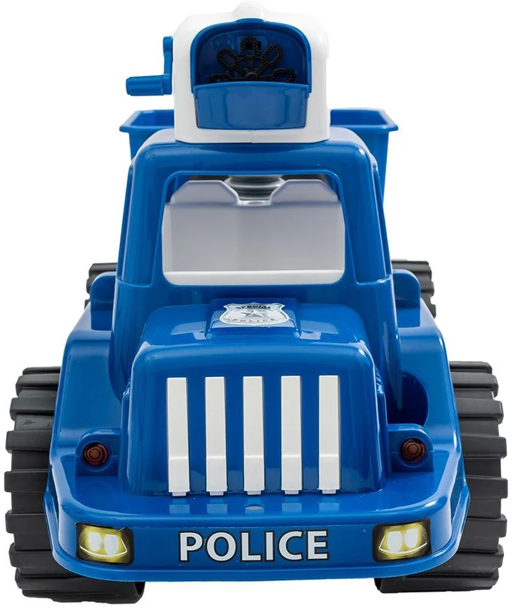 Vaikiškas policijos automobilis su burbulų pūstuvu BAYO 70 cm