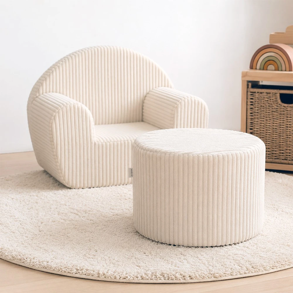 Vaikiškas pufas Corduroy New Baby kremas