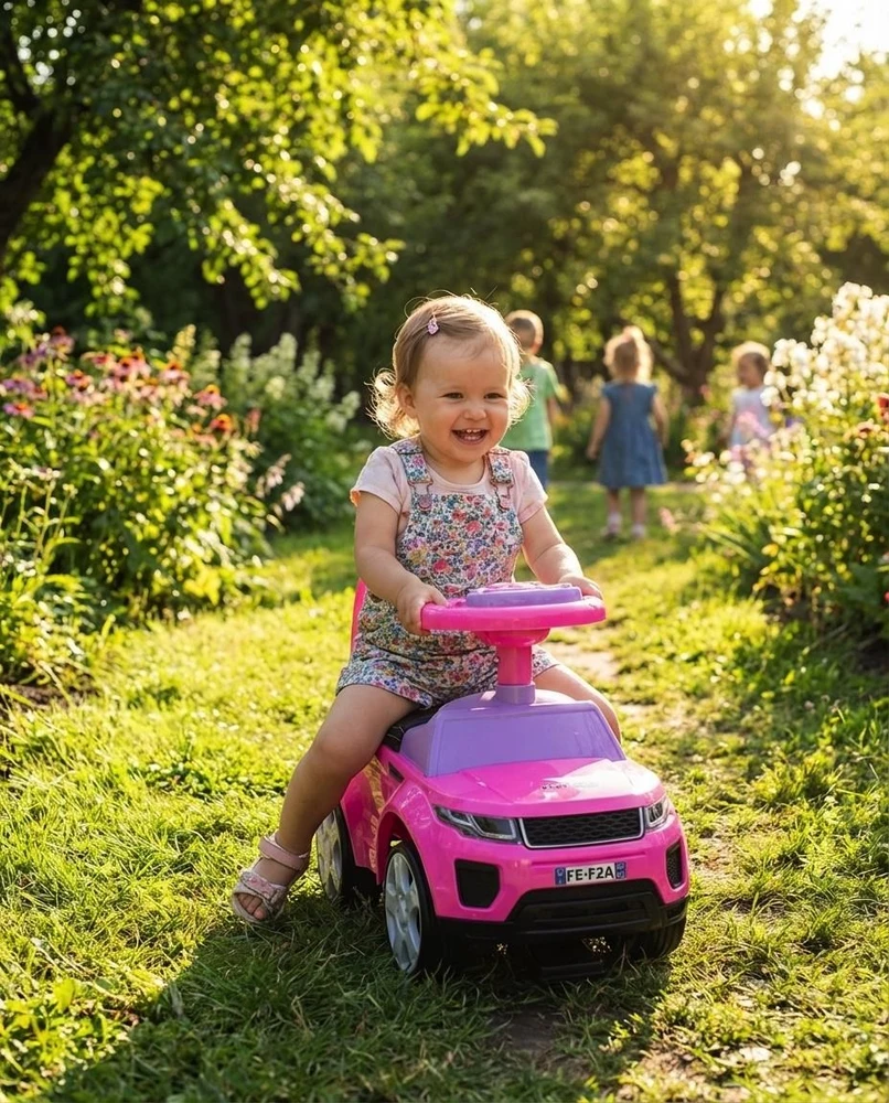 Vaikiškas rožinės odos visureigis „Baby Mix Prime“ žaislas