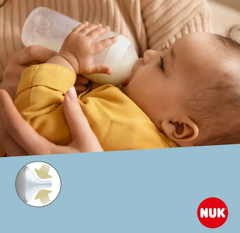Vaikiškas stiklinis buteliukas NUK Perfect Match su temperatūros kontrole 230 ml