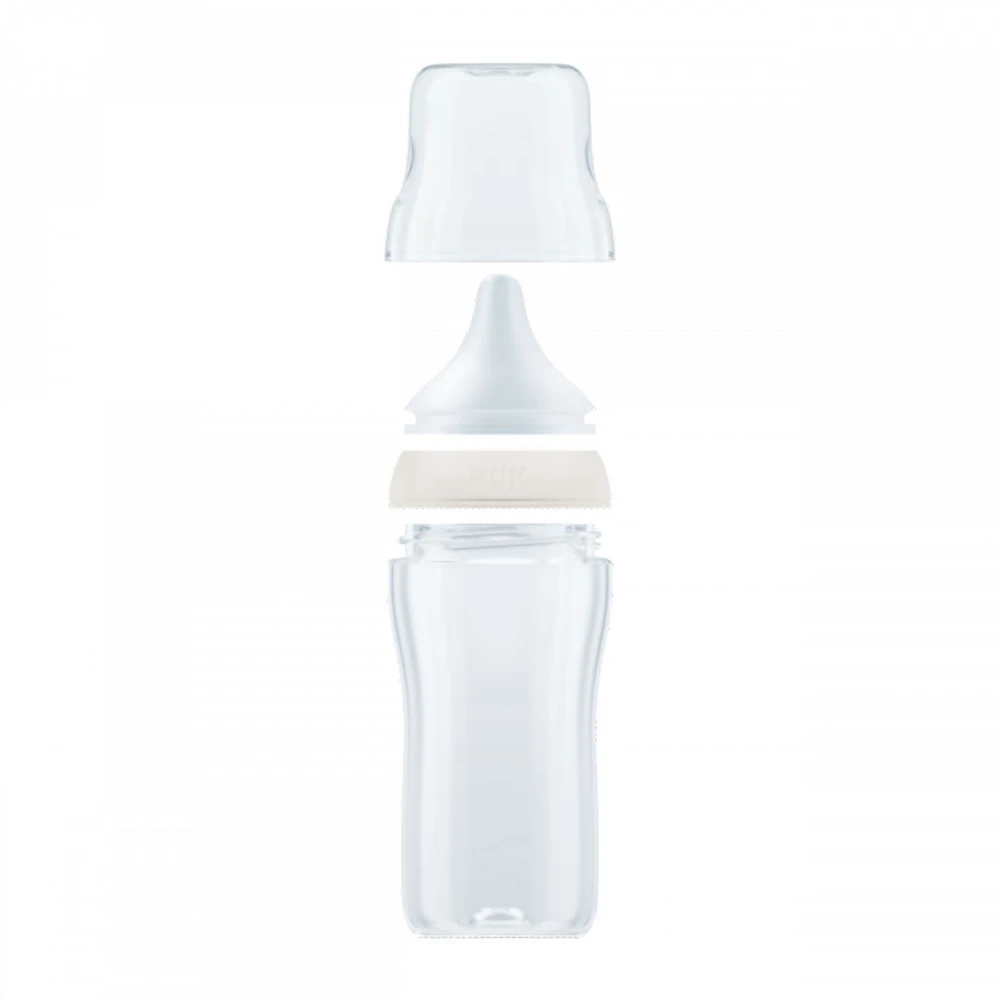 Vaikiškas stiklinis buteliukas NUK Perfect Match su temperatūros kontrole 230 ml