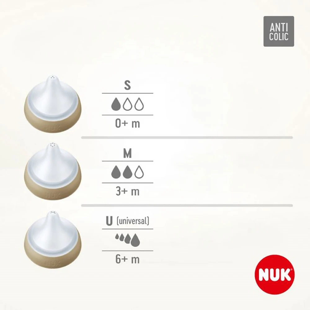 Vaikiškas stiklinis buteliukas NUK Perfect Match su temperatūros kontrole 230 ml