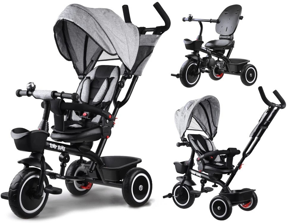 Jokomisiada Vaikiškas triratis dviratis „Tiny Bike 3in1“ su stogu ROTATABLE SP0650