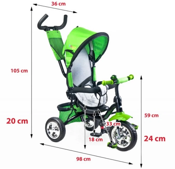 Rožinė Triratis Toyz TIMMY, Rožinė