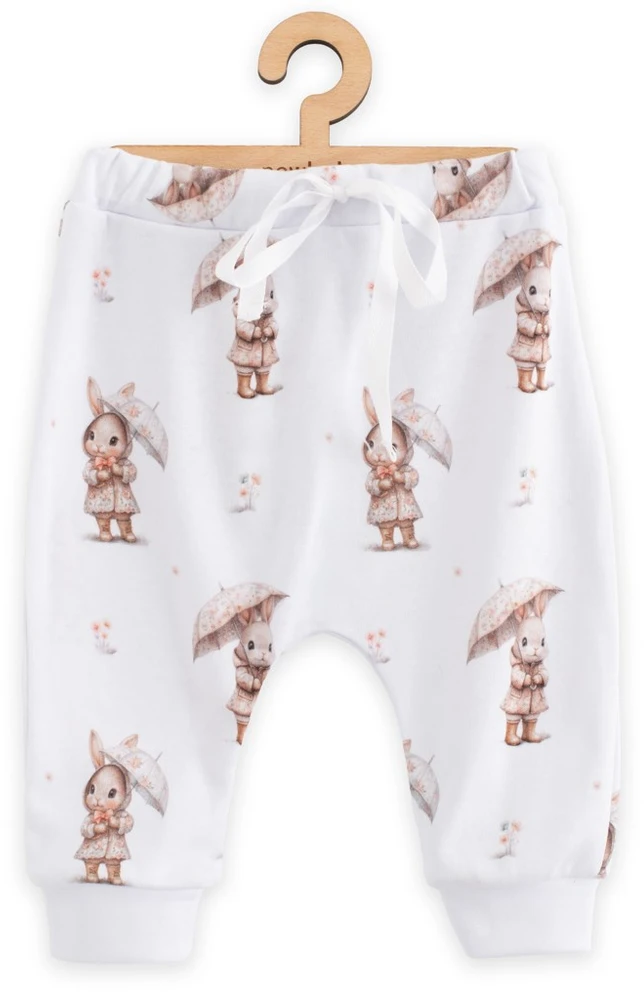 Vaikiškos medvilninės jogger kelnės New Baby For Babies su zuikučiu