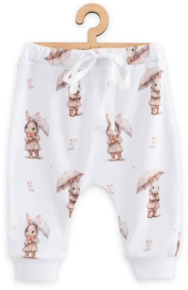 Vaikiškos medvilninės jogger kelnės New Baby For Babies su zuikučiu