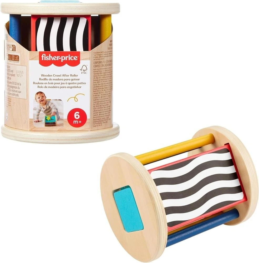 Vaikštynė Fisher-Price medinis roleris vaikščioti mokantis