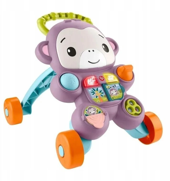 Vaikštynė stumdukas Fisher-Price violetinė beždžionėlė