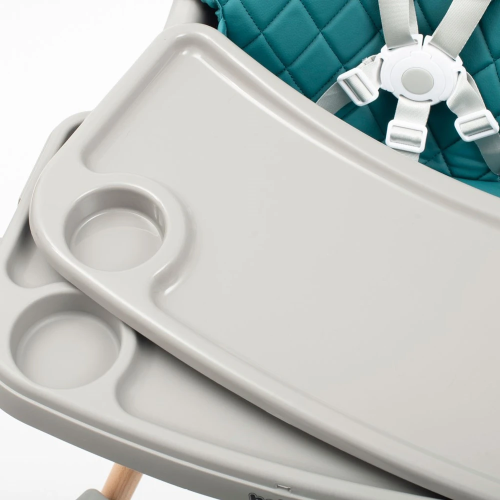 Valgomojo kėdė Baby Mix Freja medinė dulkiškai žalia