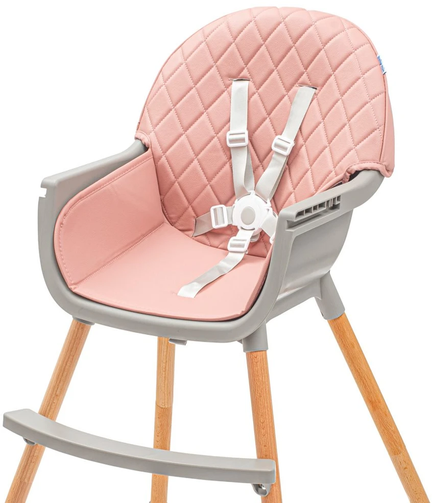 Valgomojo kėdė Baby Mix Freja medinė dulkiškai rožinė