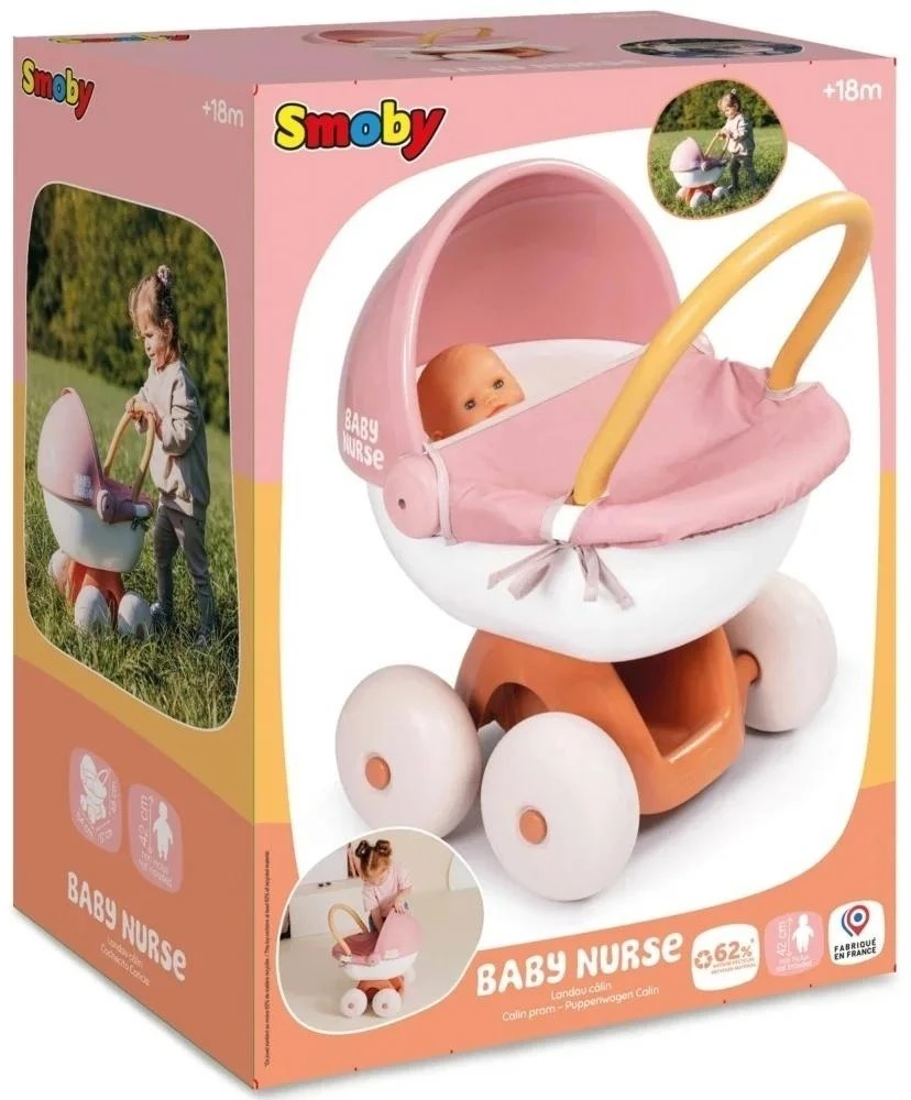 Vežimėlis lėlėms su stogeliu Smoby Baby Nurse