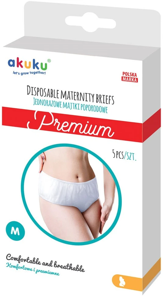 Akuku vienkartinės kelnaitės po gimdymo, Premium, Dydis M, 5 pcs, A0550