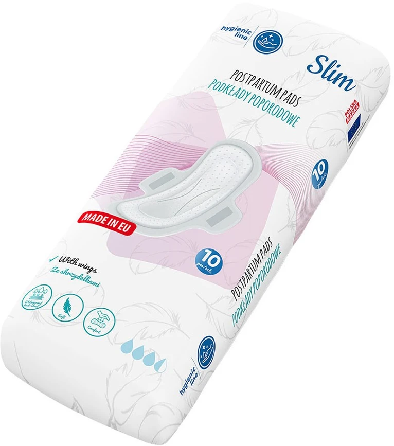 Akuku higieniniai įklotai po gimdymo, 10 vnt. SLIM, A0069