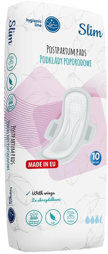 Akuku higieniniai įklotai po gimdymo, 10 vnt. SLIM, A0069