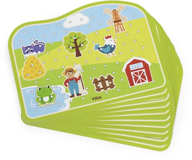 „Viga“ mediniai žibintų tarpininkai gyvūnai Montessori ūkyje