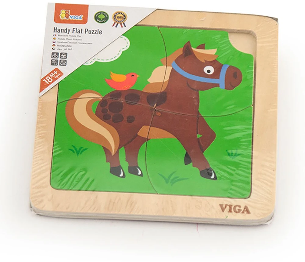 „Viga“ patogus medinis dėlionės arklys