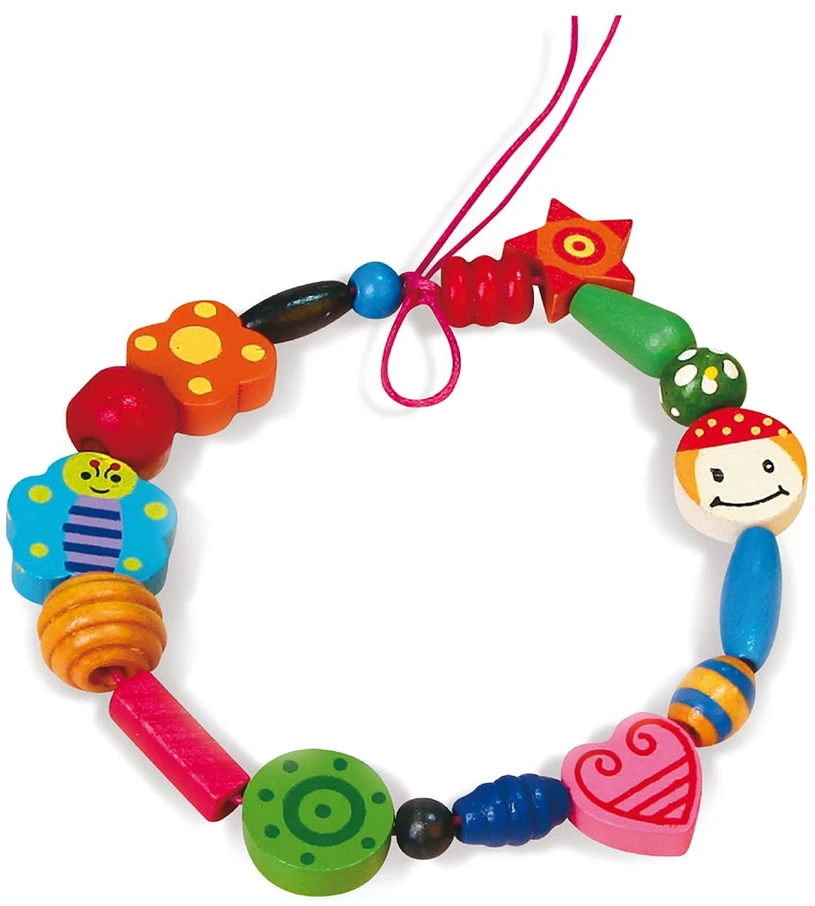 Viga New Classic Toys Įvairiaspalvių karoliukų rinkinys