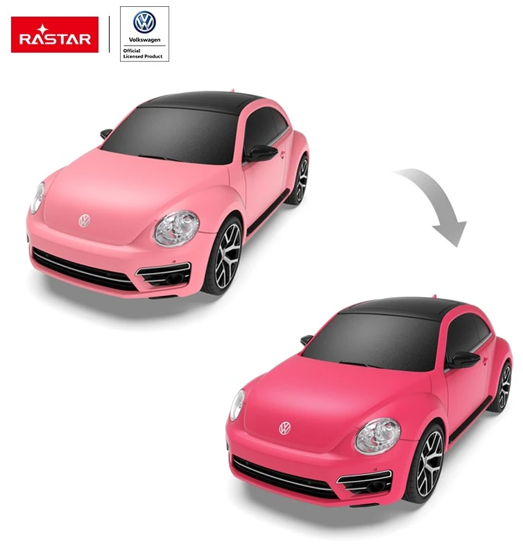 RASTAR R/C 1:24 Volkswagen Beetle nuotolinio valdymo automobilis - keičianti spalvą (rožinis)