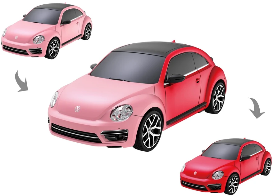 RASTAR R/C 1:24 Volkswagen Beetle nuotolinio valdymo automobilis - keičianti spalvą (rožinis)