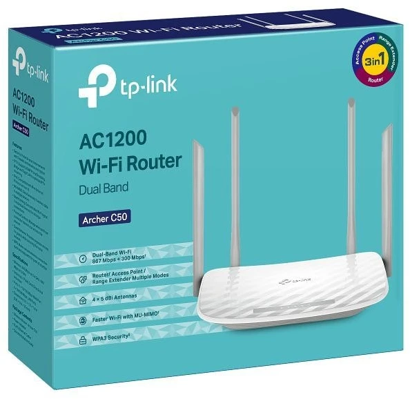 TP-LINK Archer C50 WLAN maršrutizatorius