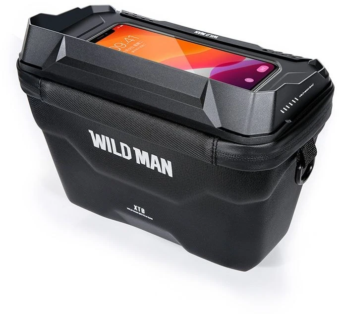 WILDMAN kelioninis krepšys dviračio vairui su užtrauktuku 3L (4"-7") XT8 juodas