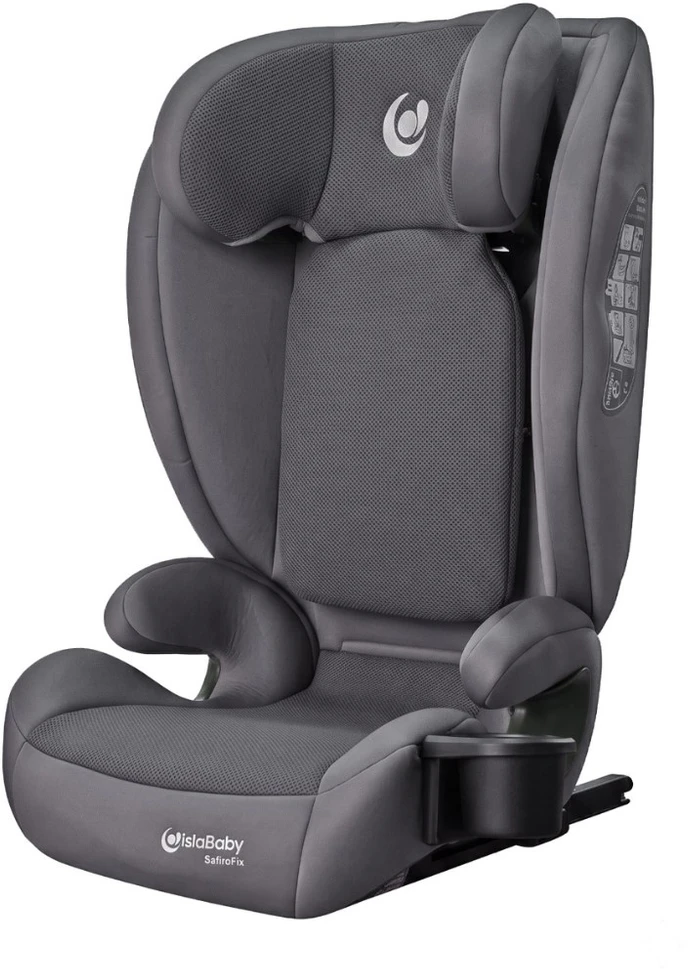 X Lander Vaikiška automobilinė kėdutė IslaBaby SafiroFix 100–150 cm 15–36 kg su ISOFIX pilka