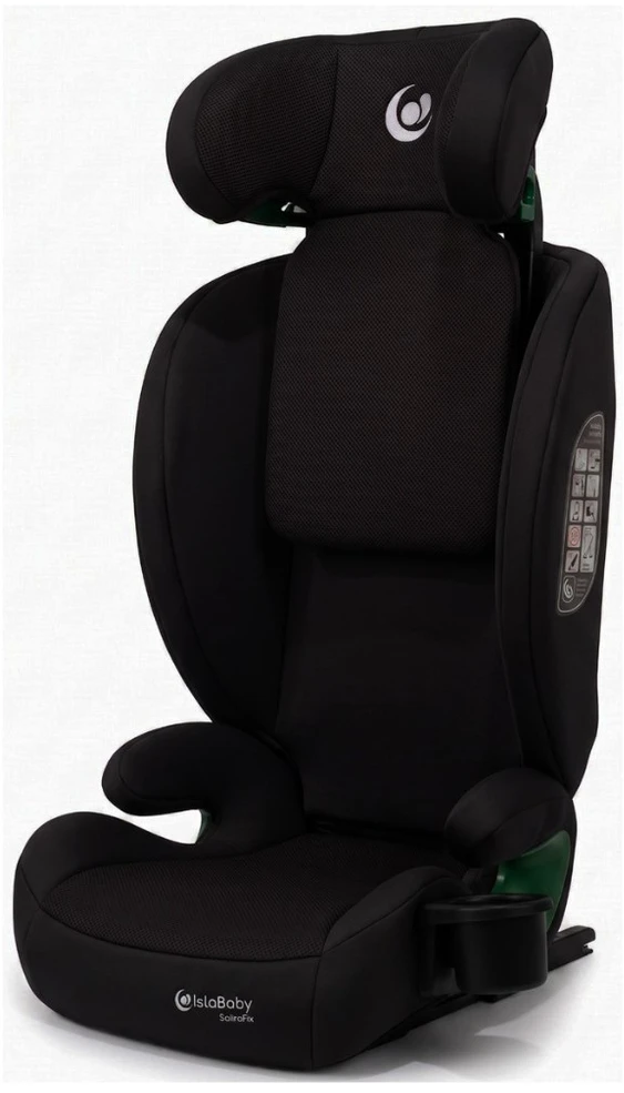 X Lander Vaikiška automobilinė kėdutė IslaBaby SafiroFix 100–150 cm 15–36 kg juoda su ISOFIX