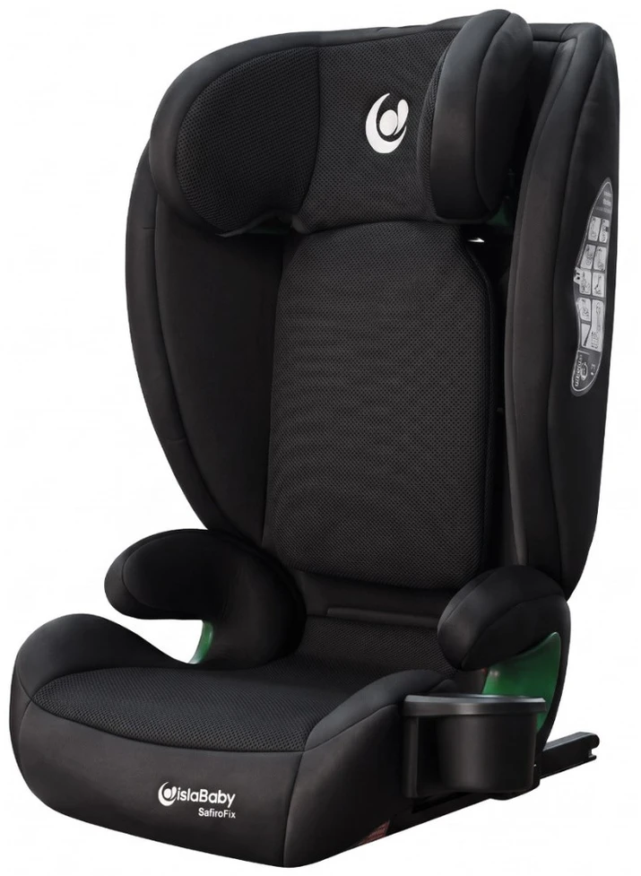 X Lander Vaikiška automobilinė kėdutė IslaBaby SafiroFix 100–150 cm 15–36 kg juoda su ISOFIX