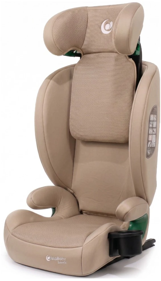X Lander Vaikiška automobilinė kėdutė IslaBaby SafiroFix 100–150 cm 15–36 kg su ISOFIX beige