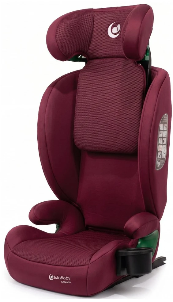 X Lander Vaikiška automobilinė kėdutė IslaBaby SafiroFix 100–150 cm 15–36 kg su ISOFIX bordo spalvos